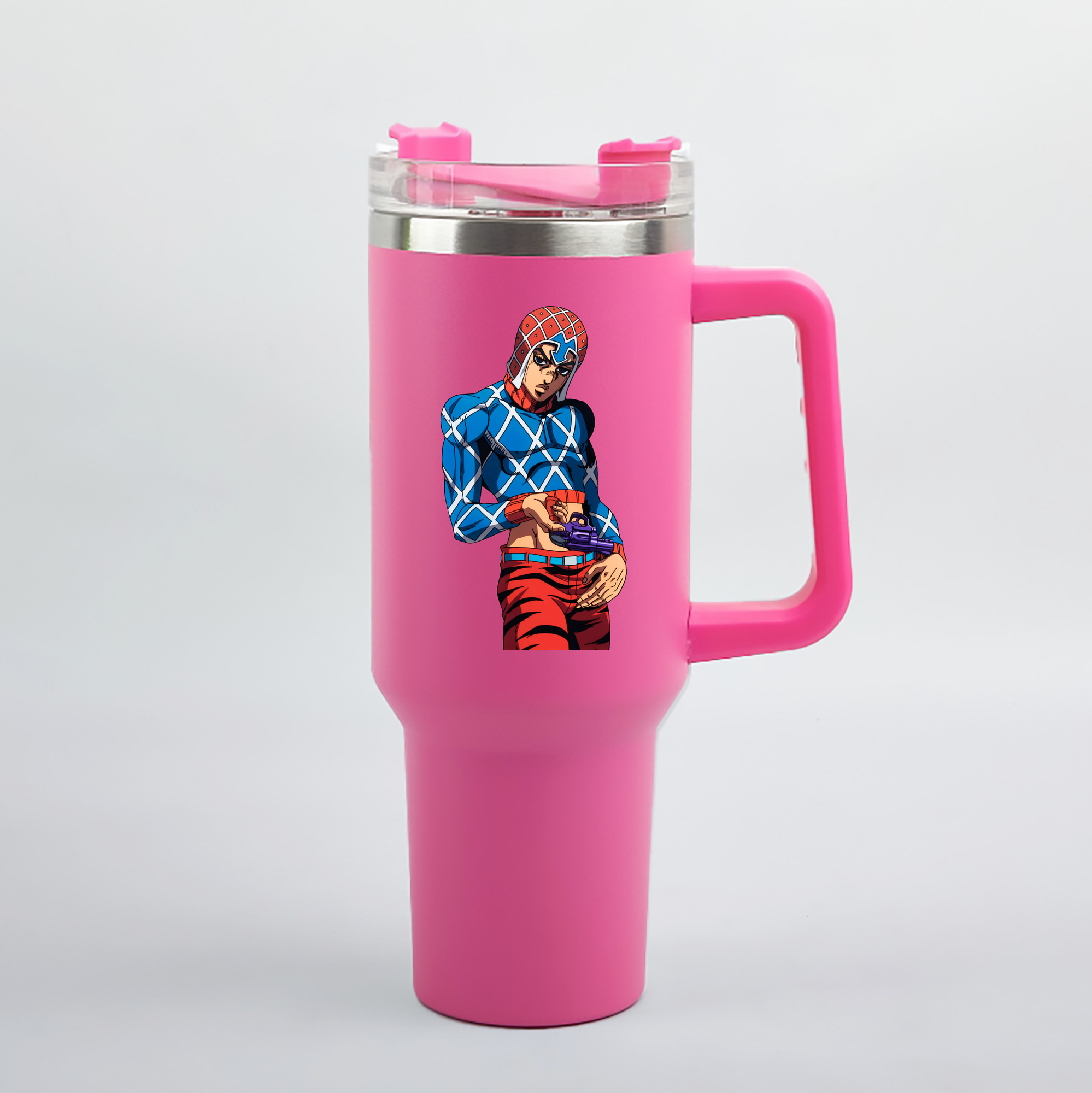 （画像用） ジョジョの奇妙な冒険 グイード?ミスタ JoJo's Bizarre Adventure Guido Mista 1200mL車用タンブラー（カラープリント）